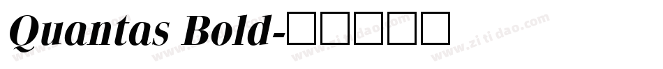 Quantas Bold字体转换